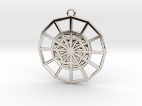 Restoration Emblem 07 Medallion (Sacred Geometry) in Rhodium Plated Brass