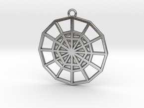 Restoration Emblem 07 Medallion (Sacred Geometry) in Natural Silver