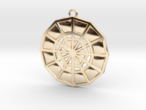 Restoration Emblem 08 Medallion (Sacred Geometry) in 14k Gold Plated Brass