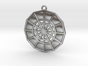 Restoration Emblem 08 Medallion (Sacred Geometry) in Natural Silver