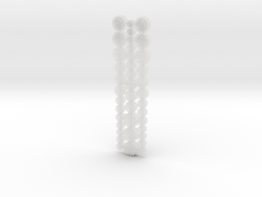 Gear Worms Flat Symbols X 73 in Clear Ultra Fine Detail Plastic