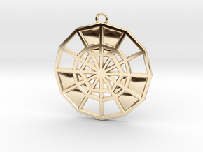 Restoration Emblem 09 Medallion (Sacred Geometry) in 14k Gold Plated Brass