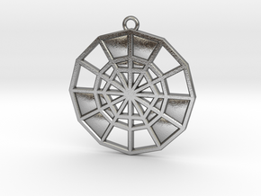 Restoration Emblem 09 Medallion (Sacred Geometry) in Natural Silver