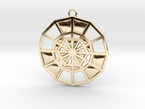 Restoration Emblem 10 Medallion (Sacred Geometry) in 14k Gold Plated Brass