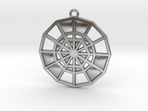 Restoration Emblem 10 Medallion (Sacred Geometry) in Natural Silver
