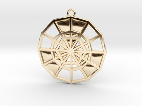 Restoration Emblem 11 Medallion (Sacred Geometry) in 14k Gold Plated Brass