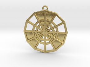 Restoration Emblem 11 Medallion (Sacred Geometry) in Natural Brass