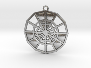 Restoration Emblem 11 Medallion (Sacred Geometry) in Natural Silver
