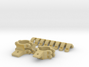Skid-Clamps AS350 Marvelcraft M1:6,7 in Tan Fine Detail Plastic