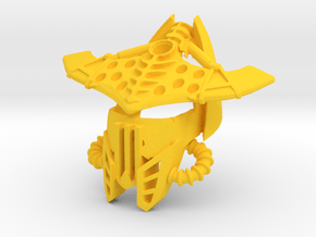 Prototype Kongu mask in Yellow Smooth Versatile Plastic