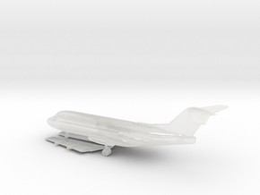 Fokker F28-1000C Fellowship in Clear Ultra Fine Detail Plastic: 1:400
