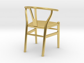 Wishbone Chair in Polished Brass