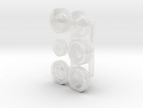 1/25 Generic Pulleys in Clear Ultra Fine Detail Plastic