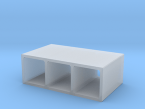 N/H0 Box Culvert Triple Tube (size 1) in Clear Ultra Fine Detail Plastic