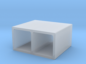 N/H0 Box Culvert Double Tube (size 1) in Clear Ultra Fine Detail Plastic