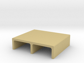 N/H0 Box Culvert Double Tube Half Height (size 1) in Tan Fine Detail Plastic