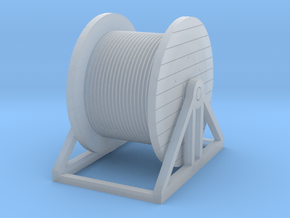 N Scale Cable Reel (Full) On Stand in Clear Ultra Fine Detail Plastic