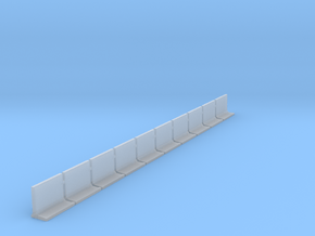 N Scale Retaining Walls 1500mm 10pc in Clear Ultra Fine Detail Plastic