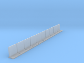 N Scale Retaining Wall 2000mm 10pc in Clear Ultra Fine Detail Plastic