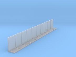 N Retaining Wall 3000mm 10pc in Clear Ultra Fine Detail Plastic