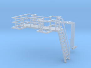 N Scale Tank Farm walkway, ladder and pipes in Clear Ultra Fine Detail Plastic