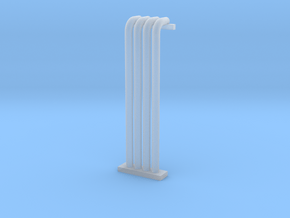 N Scale Pipe Rack Riser From Ground To 28mm in Clear Ultra Fine Detail Plastic