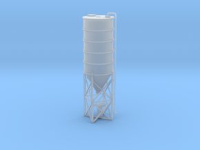 N Scale Cement Silo WSF in Clear Ultra Fine Detail Plastic