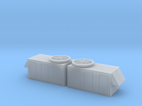 N Scale rooftop HVAC Unit (2pc) in Clear Ultra Fine Detail Plastic