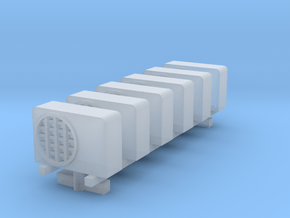 N Scale 6x Aircon Unit in Clear Ultra Fine Detail Plastic