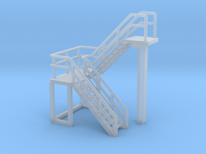 N Scale Staircase H=23.8mm in Clear Ultra Fine Detail Plastic