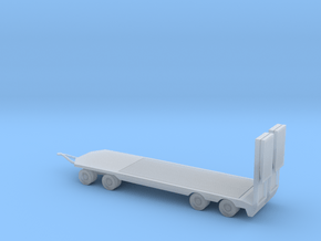 N Scale Construction Equipment Trailer in Clear Ultra Fine Detail Plastic