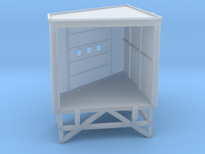 N Angular Dockshelter Right w/ rear wall in Clear Ultra Fine Detail Plastic