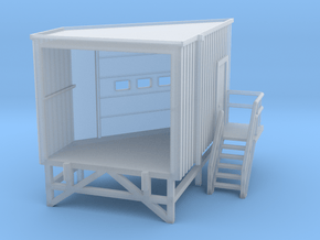 N Angular Dockshelter Right +stairs in Clear Ultra Fine Detail Plastic