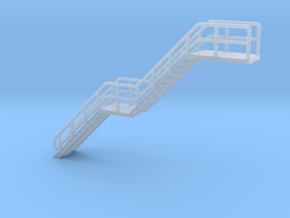 N Scale Stairs H=30.8mm in Clear Ultra Fine Detail Plastic