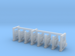 N Scale Stop-Go Signal 8pc in Clear Ultra Fine Detail Plastic