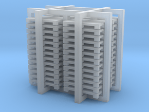 N Scale Pallets V2 52pc in Clear Ultra Fine Detail Plastic