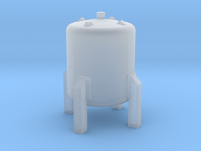 N Scale Small vertical tank in Clear Ultra Fine Detail Plastic