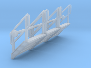 HO 3x Stairs #4 in Clear Ultra Fine Detail Plastic