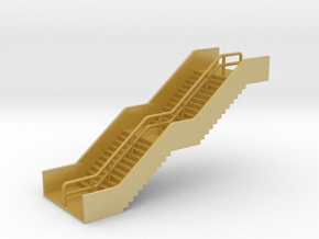 N Scale Station Stairs H30mm in Tan Fine Detail Plastic