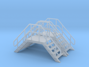 HO 2x Crossover Stairs in Clear Ultra Fine Detail Plastic