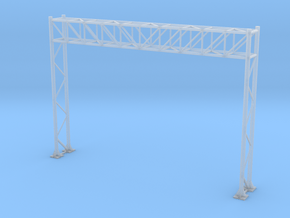 HO Scale Sign Gantry 105mm in Clear Ultra Fine Detail Plastic