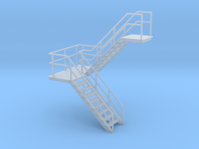 O Scale Stairs 76mm in Clear Ultra Fine Detail Plastic