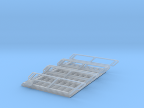 1:72 3x Stairs 9 in Clear Ultra Fine Detail Plastic