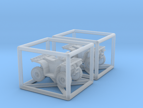 N Scale 2x Quad ATV in Clear Ultra Fine Detail Plastic