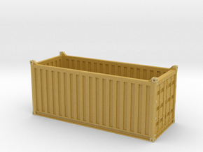 HO 20ft Open Top Container in Tan Fine Detail Plastic