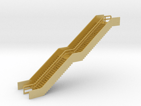 N Scale Station Stairs H50mm in Tan Fine Detail Plastic