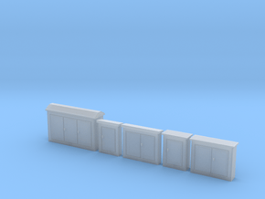 N Scale 5 Electrical Cabinets in Clear Ultra Fine Detail Plastic