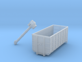 N Scale Screw Conveyor 5m45d +container in Clear Ultra Fine Detail Plastic