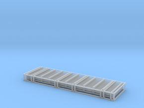 N Scale 18x 100mm Bridge Railings in Clear Ultra Fine Detail Plastic