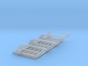 1:72 3x Stairs 6 in Clear Ultra Fine Detail Plastic
